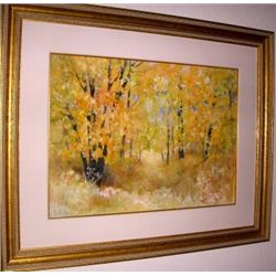 Oak Creek In Fall By Elizabeth Welsh OriginalWatercolor