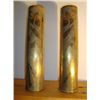 Image 4 : Pair of French WWI Trench Art Artillery Shells Shield