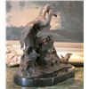 Image 3 : Wonderful Bronze Sculpture Retriever Hunting Dog & Duck