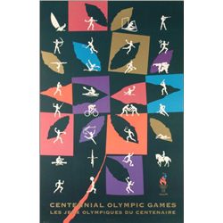 Stylish Olympics Centennial Mounted Poster 1996 Atlanta