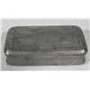 Image 1 : Antique Pewter Make-Up Box Container w/ Hidden Mirror