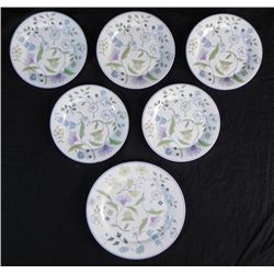 6 Pc Spode England Bone China Afton Y8212 Small Plates