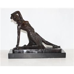 Graceful Bronze Sculpture Art Deco Dancer