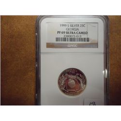 1999-S SILVER GEORGIA QUARTER NGC MS69