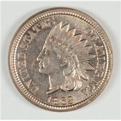 1863 COPPER NICKEL  INDIAN CENT CIVIL WAR DATE AU-58 BUT LOOKS BU LOTS OF LUSTER