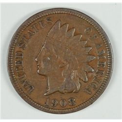 1908-S INDIAN CENT STRONG XF KEY DATE