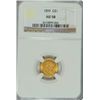 Image 1 : 1859 TYPE 3 GOLD DOLLAR NGC AU-58  HAS GREAT LUSTER AND EYE APPEAL