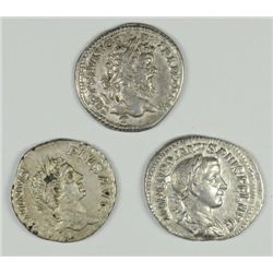 3 SILVER UNATTRIBUTED ANCIENTS ALL HIGH GRADE
