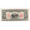 Image 1 : 1901 $10 US NOTE "BISON" XF+