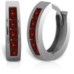 14k Solid Gold 1.30ct Garnet Earrings