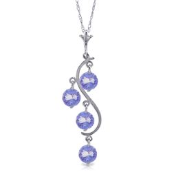 14k White Gold 2.0ct Tanzanite Necklace