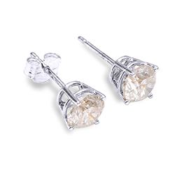 0.20 CT. H-I SI2 Genuine Diamond 14k WG Stud Earrings