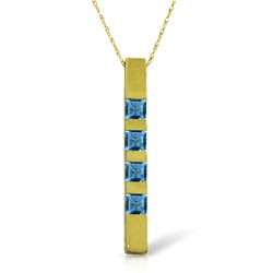 14k Solid Gold 0.35ct Blue Topaz Earrings