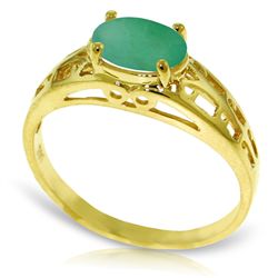 14k YG 1.15ct Emerald Filigree Ring