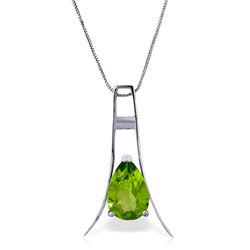 14k Solid Gold 1.50ct Peridot Necklace