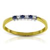 Image 1 : 14k YG Diamond & Sapphire Engagement Ring