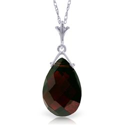 14k White Gold 5.10ct Briolette Garnet Necklace