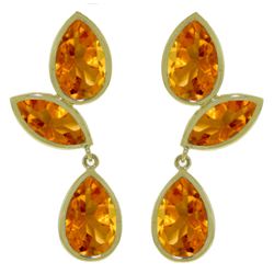 14k Yellow Gold Citrine Earrings