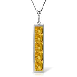 14k Solid Gold 2.25ct Citrine Necklace