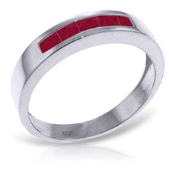 14k White Gold 0.60ct Ruby Ring