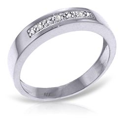 14K White Gold K-M color,I-3 clarity Diamond Ring