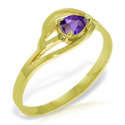14k Solid Gold 0.30ct Amethyst Ring