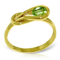 14K YELLOW GOLD 0.65ct NATURAL PERIDOT RING