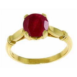 14k Yellow Gold 2.0ct Ruby Solitaire Ring