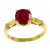 Image 1 : 14k Yellow Gold 2.0ct Ruby Solitaire Ring
