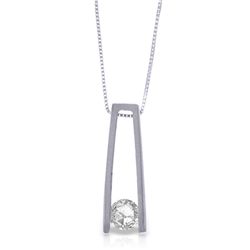 14k White Gold H-I, SI2, 0.25ct Diamond Necklace