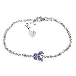 14K WG .40ct &.20ct TANZANITES BUTTERFLY BRACELET