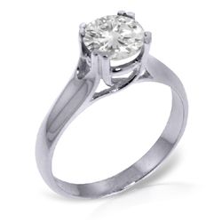 1.0 CT. F-G SI3 Genuine Diamond Ring in 14k White Gold