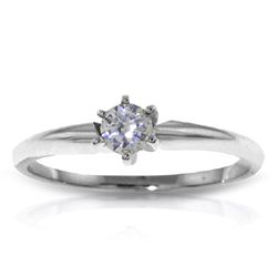 0.20 CT. H-I, SI-2 Genuine Diamond Ring in 14k White Go