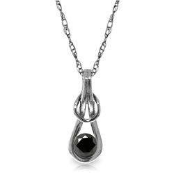 14k White Gold 0.50ct Black Diamond Necklace