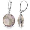 Image 1 : 14K White Gold 36.0ct  ROUND Amethysts EARRING