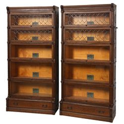 Pr. Ideal No. 299 Oak Stacking Bookcases