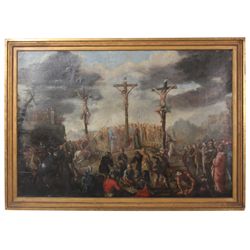 Old Masters Style 3 Crosses Painting