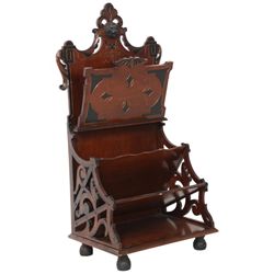 Carved Walnut Portfolio Stand