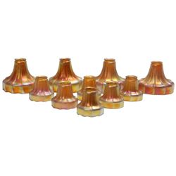 Set Of 10 Steuben Artglass Shades