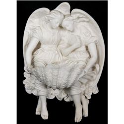 Parian Figural Holy Water Well