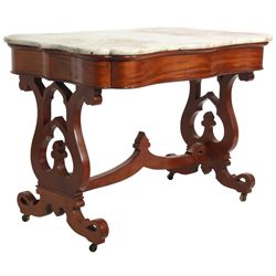 Mahogany Empire Marble Top Table