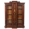 Image 1 : Walnut Renaissance Revival 2 Door Bookcase