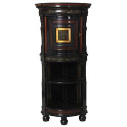 Attr: Herter Brothers Ebonized Corner Cabinet