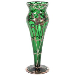 Silver Overlay Floriform Vase
