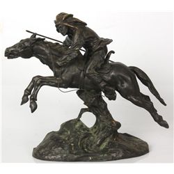 Antoine Bofill Figural Bronze Indian Warrior