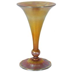 Tiffany Favrile Gold Iridescent Vase