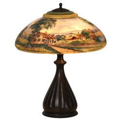 Pairpoint Reverse Painted Scenic Table Lamp