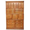 Image 2 : Oak 4 Section Stacking File Cabinet