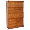 Image 3 : Oak 4 Section Stacking File Cabinet