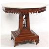 Image 2 : Octagonal Mahogany Marble Top Table